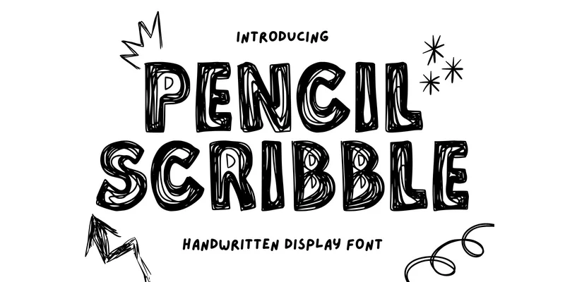 Pencil Scribble Font by Eystore — Display Font