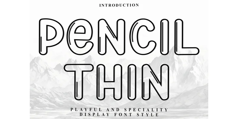 Pencil Thin Font by FreshTypeINK — Display Font