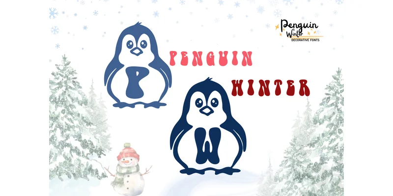 Penguin Winter Font by PraewDesigns by PraewDesigns — Decorative Font