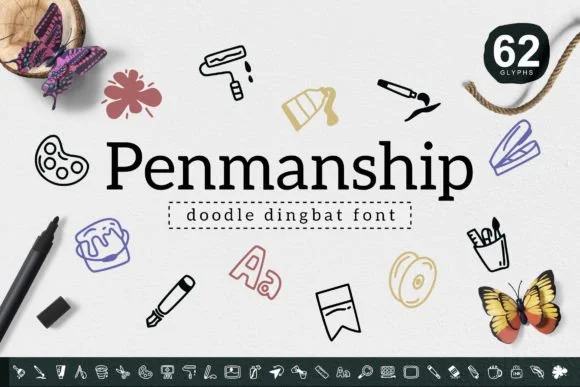 Penmanship by YandiDesigns — Dingbats Font