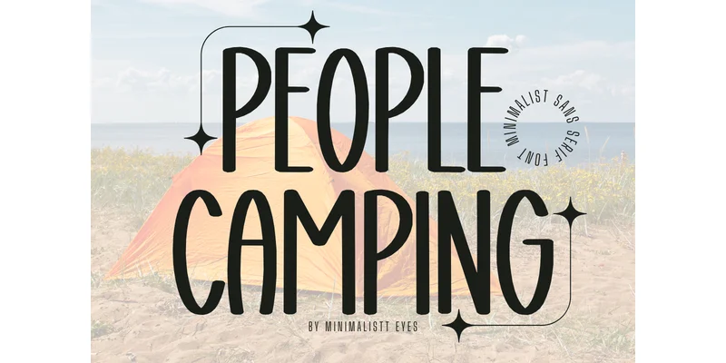 People Camping Font by Minimalist Eyes — Sans Serif Font