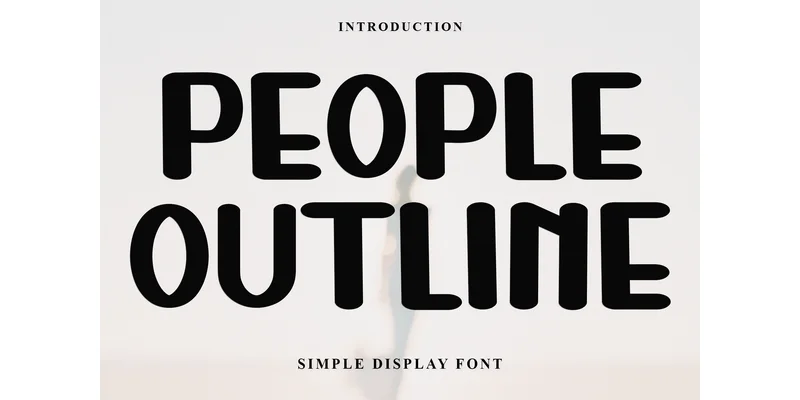 People Outline Font by FreshTypeINK — Display Font