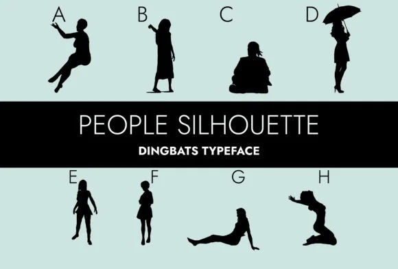 People Silhouettes 2.0 by Minimalistartstudio — Dingbats Font