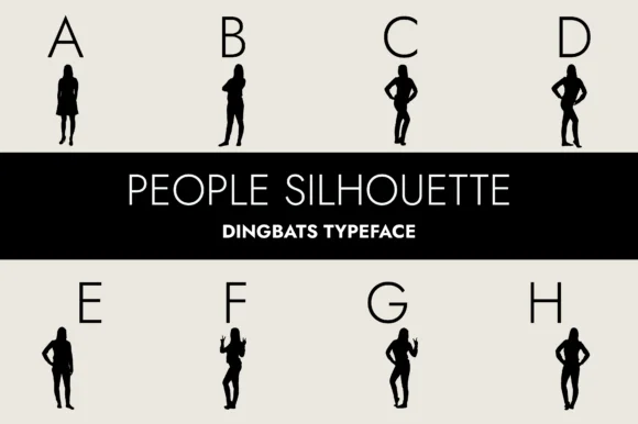 People Silhouettes by Minimalistartstudio — Dingbats Font