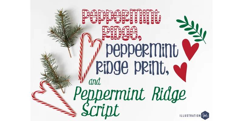 Peppermint Ridge Trio Font by Illustration Ink — Display Font