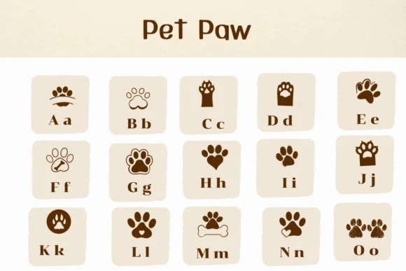 Pet Paw by Ketsarin — Dingbats Font — thumbnail 2