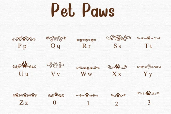 Pet Paws by Nongyao — Dingbats Font — thumbnail 3