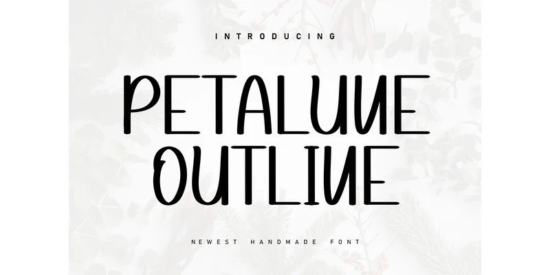 Petalune Outline Font by Berkah Shop — Display Font
