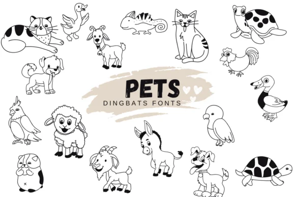 Pets by Suphitchaya — Dingbats Font