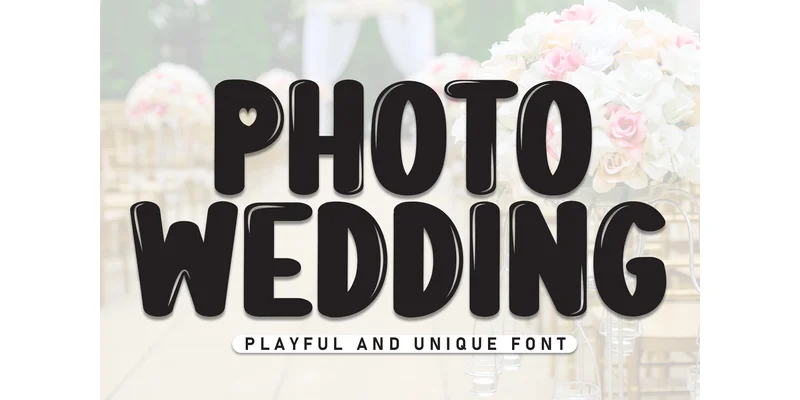 Photo Wedding Font by andikastudio — Display Font