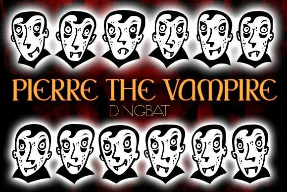 Pierre the Vampire by vladimirnikolic — Dingbats Font