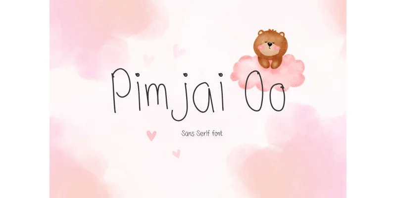 Pimjai Oo Font by TanoiCartoonist — Sans Serif Font