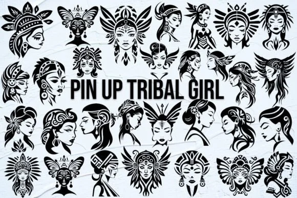Pin-up Tribal Girl by MOMAT THIRTYONE — Dingbats Font