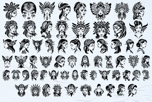 Pin-up Tribal Girl by MOMAT THIRTYONE — Dingbats Font — thumbnail 2