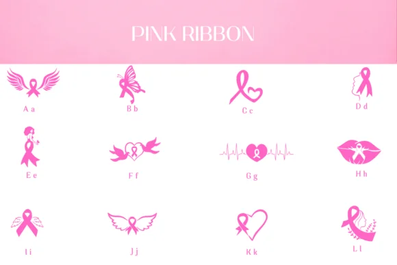 Pink Ribbon by Heartcraft Atelier — Dingbats Font — thumbnail 2