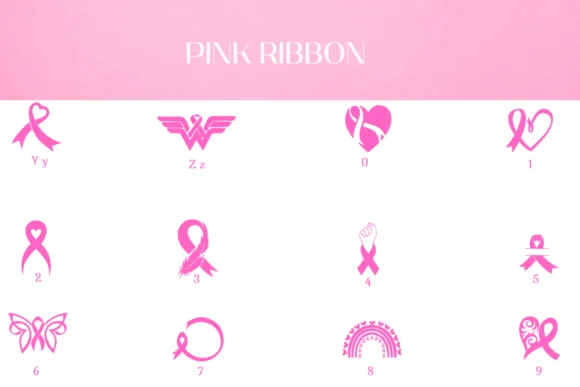 Pink Ribbon by Heartcraft Atelier — Dingbats Font — thumbnail 4