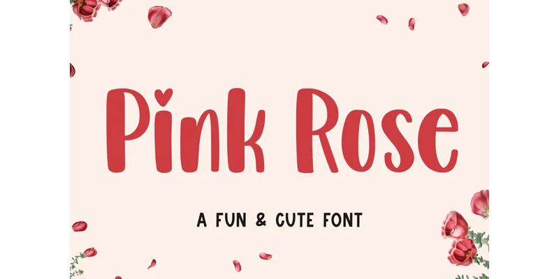 Pink Rose Font by Mozatype — Display Font