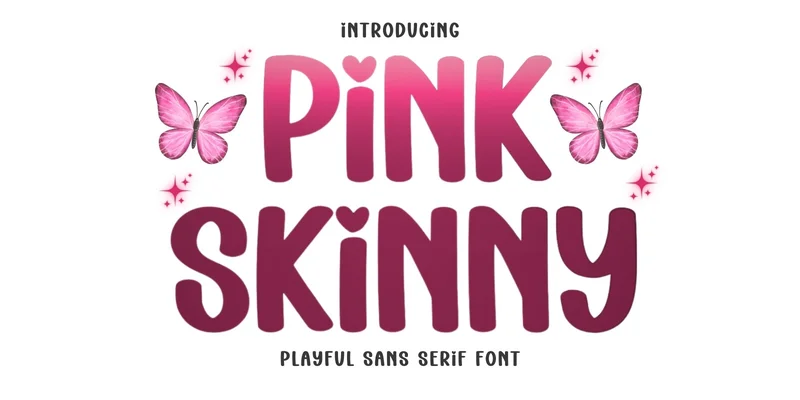Pink Skinny Font by Minimalist Eyes — Sans Serif Font