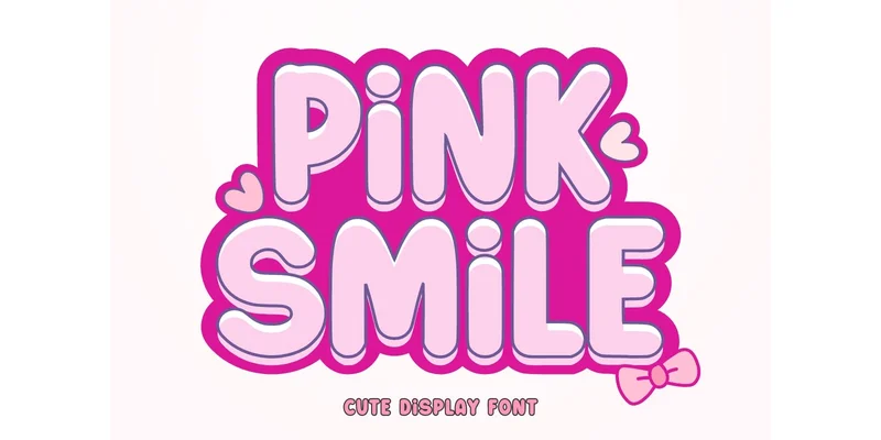Pink Smile Font by Eystore — Display Font