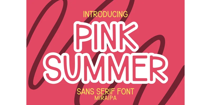 Pink Summer Font by miraipa — Sans Serif Font