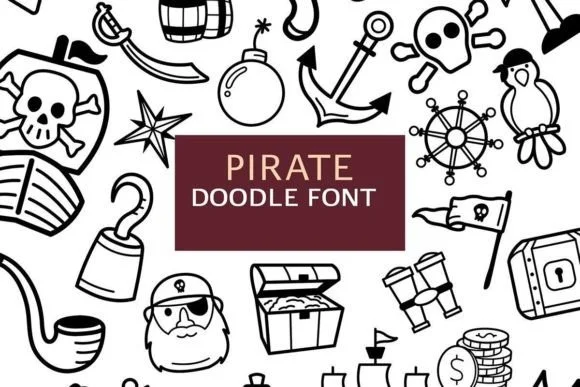 Pirate Doodle by digitalplannerland — Dingbats Font