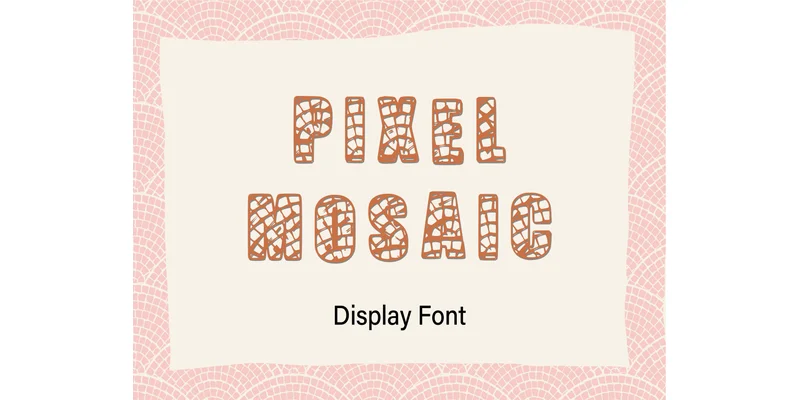 Pixel-mosaic Font by Happy Bamboo — Display Font