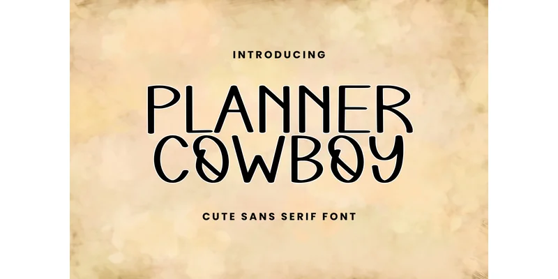 Planner Cowboy Font by Letterayu — Sans Serif Font