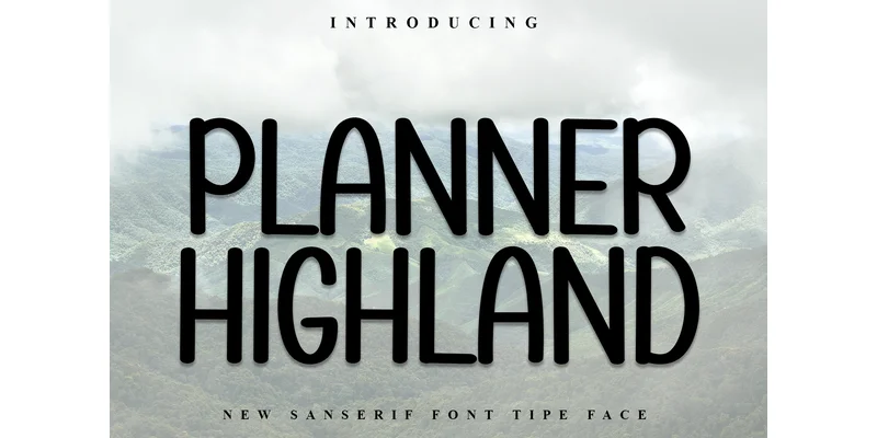 Planner Highland Font by PiPi Creative — Display Font