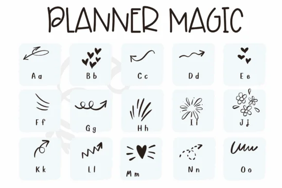 Planner Magic by Sirinart — Dingbats Font — thumbnail 2