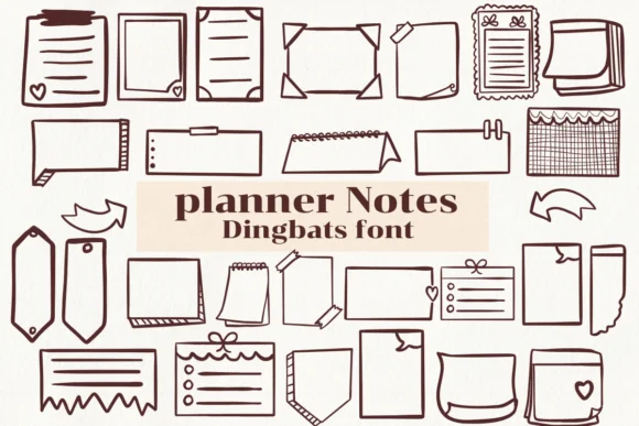 Planner Notes by Nongyao — Dingbats Font
