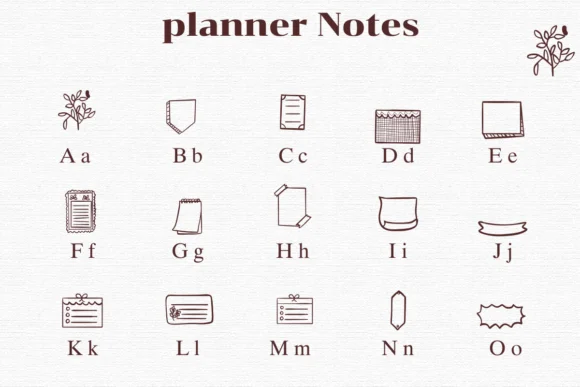 Planner Notes by Nongyao — Dingbats Font — thumbnail 2