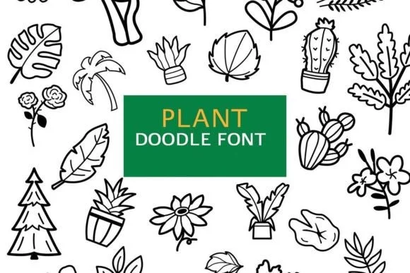 Plant Doodle by digitalplannerland — Dingbats Font
