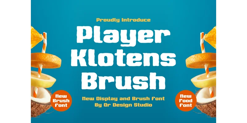Player Klotens Brush Font by qrdesignstd — Display Font