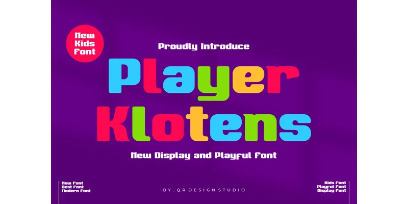Player Klotens Font by qrdesignstd — Display Font
