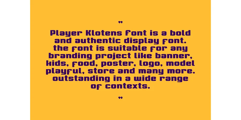 Player Klotens Font by qrdesignstd — Display Font — thumbnail 5