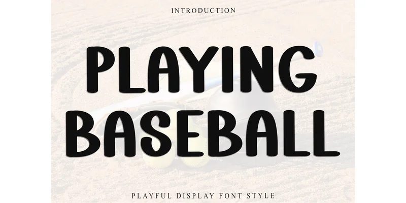 Playing Baseball Font by FreshTypeINK — Display Font
