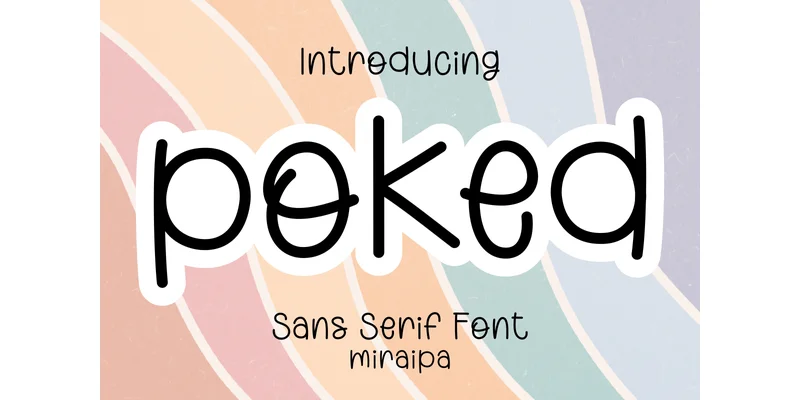 Poked Font by miraipa — Sans Serif Font