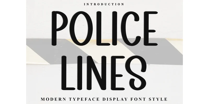 Police Lines Font by FreshTypeINK — Display Font