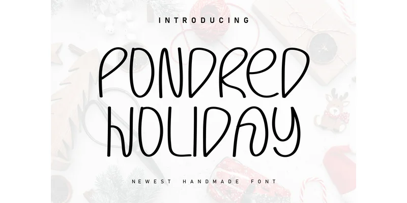 Pondred Holiday Font by KC Production — Display Font