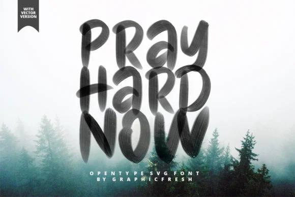 Pray Hard Now by Graphicfresh — Color Fonts Font