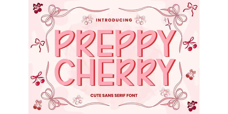 Preppy Cherry Font by Letterayu — Display Font