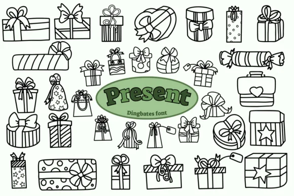 Present by Chonada — Dingbats Font