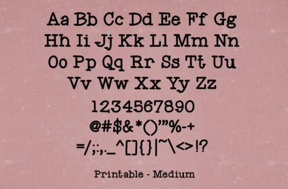 Printable by Kimber Shook — Slab Serif Font — thumbnail 3