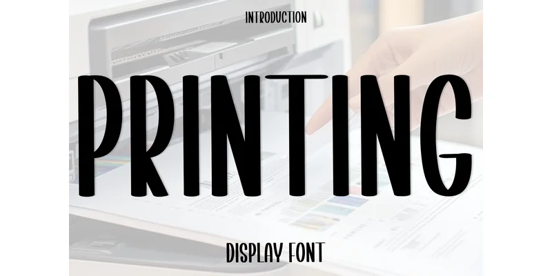 Printing Font by FreshTypeINK — Display Font