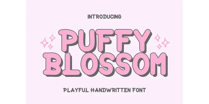 Puffy Blossom Font by Letterayu — Display Font