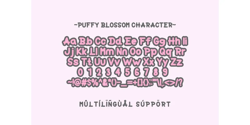 Puffy Blossom Font by Letterayu — Display Font — thumbnail 6