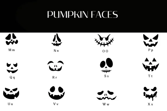 Pumpkin Faces by Heartcraft Atelier — Dingbats Font — thumbnail 3