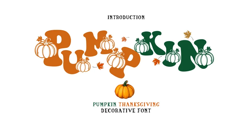 Pumpkin Font by Bee piyanuch by Bee piyanuch — Decorative Font