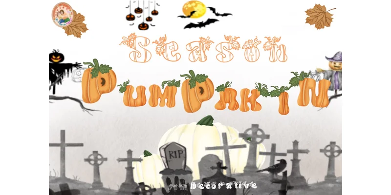 Pumpkin Season Font by Noomam Happy digital Art by Noomam Happy digital Art — Decorative Font