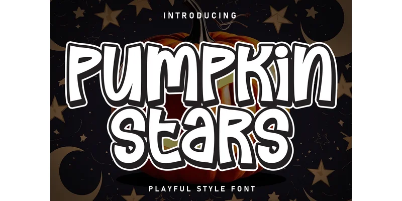 Pumpkin Stars Font by Misterletter.co — Display Font